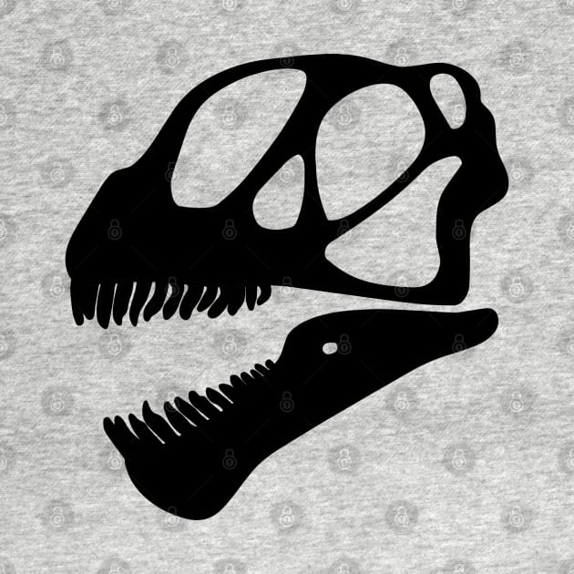 Camarasaurus skull - black by SkeleCrewPaleo